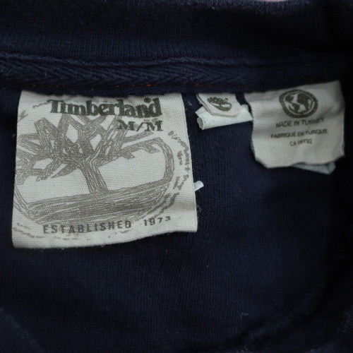Timberland Men's Blue Embroidered Logo Crew Neck Sweatshirt M