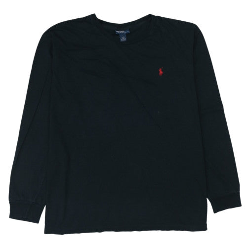 Ralph Lauren Men's Black Long Sleeve Crew Neck Cotton T-Shirt XL