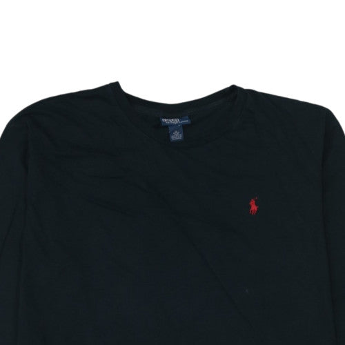 Ralph Lauren Men's Black Long Sleeve Crew Neck Cotton T-Shirt XL