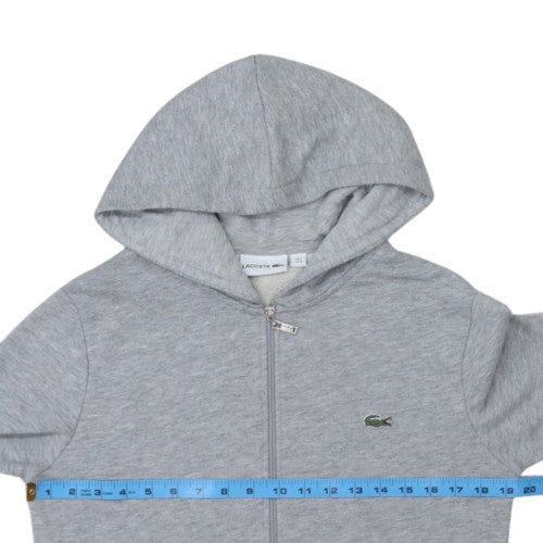 Lacoste Men's Grey Full Zip Hoodie M Regular Fit Cotton Blend