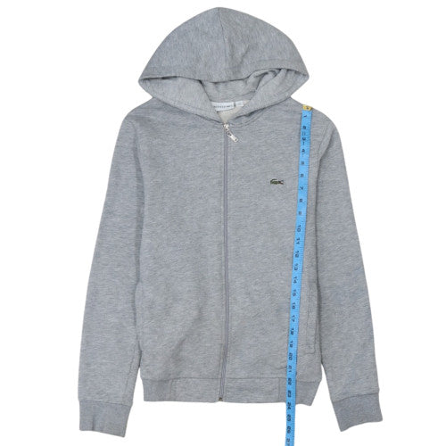 Lacoste Men's Grey Full Zip Hoodie M Regular Fit Cotton Blend