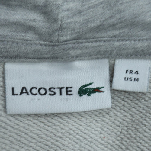 Lacoste Men's Grey Full Zip Hoodie M Regular Fit Cotton Blend