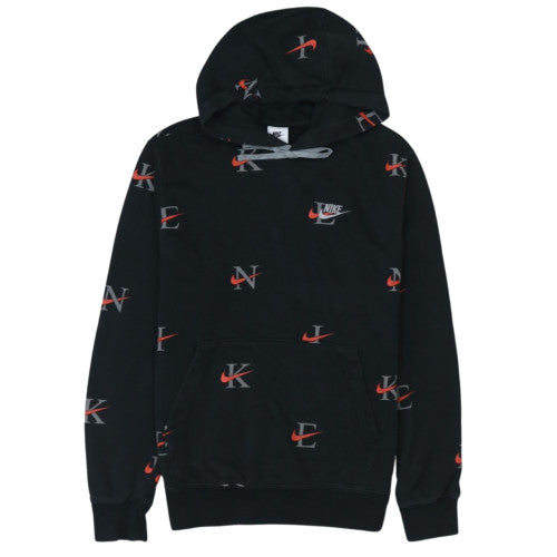 Nike Men's Black Logo Pullover Hoodie Size S