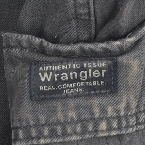 Wrangler Men's Black Cargo Shorts Size 38 Cotton Workwear Style