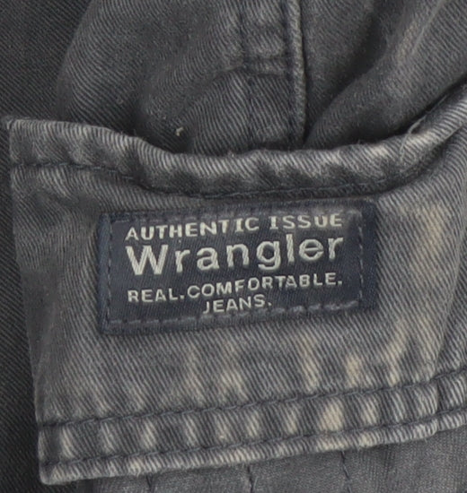 Wrangler Men's Black Cargo Shorts Size 38 Cotton Workwear Style