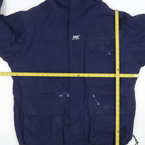 Helly Hansen Men's Blue Waterproof Parka Jacket Size L