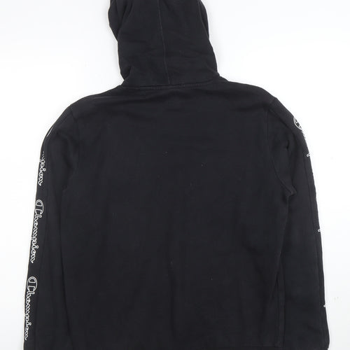Champion Boys Black Pullover Hoodie 16 Years Fleece Logo Sports Casual