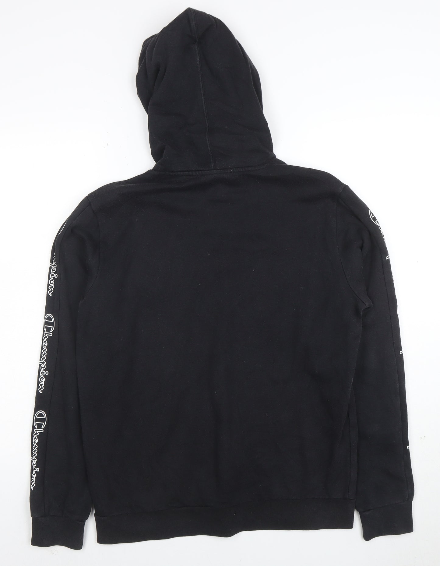 Champion Boys Black Pullover Hoodie 16 Years Fleece Logo Sports Casual