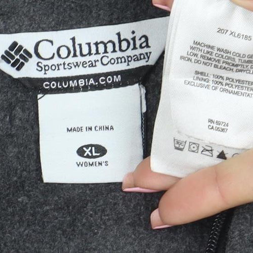 Columbia Women's Grey XL Fleece Full Zip Outdoor Jacket