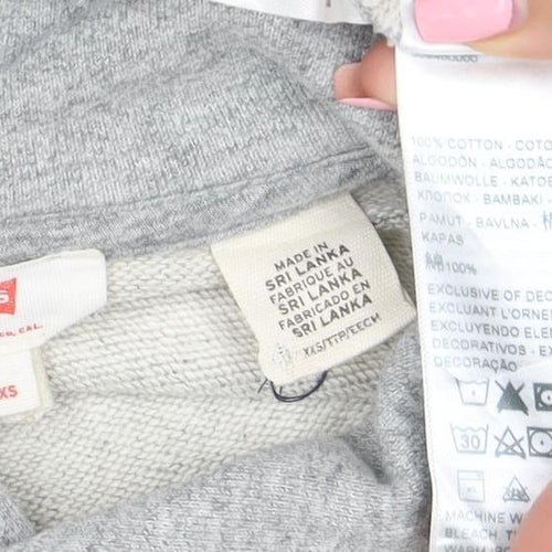 Levi's Men's Grey Pullover Hoodie XS Classic Logo Sweatshirt