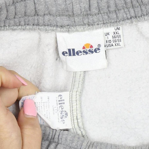 Ellesse Men's Grey 2XL Sweatpants Fleece Activewear Trousers