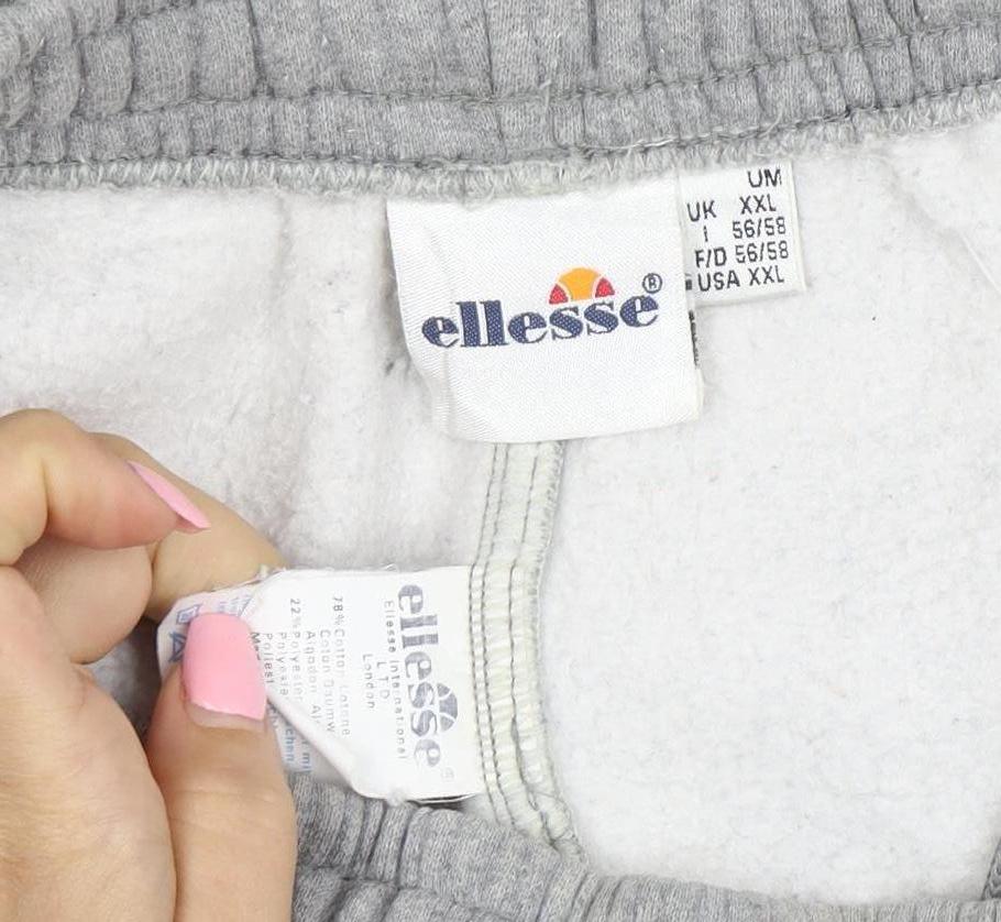 Ellesse Men's Grey 2XL Sweatpants Fleece Activewear Trousers