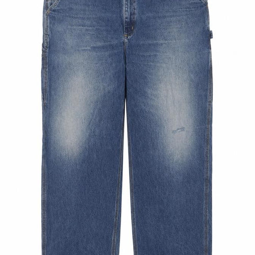 Carhartt Mens Blue Denim Dungaree Fit Work Jeans 44x30 Cotton