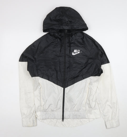 Nike Men's Black Windrunner Hooded Windbreaker Jacket Size S