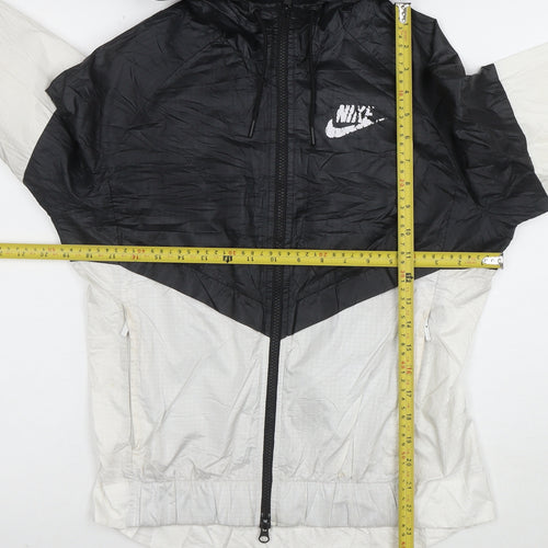 Nike Men's Black Windrunner Hooded Windbreaker Jacket Size S