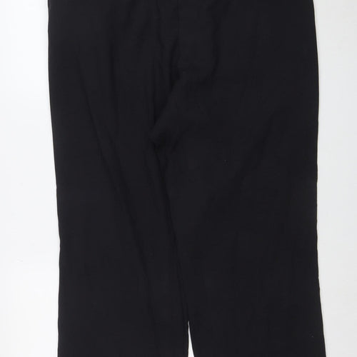 Digel Men's Black Wool Blend Regular Fit Dress Trousers W46
