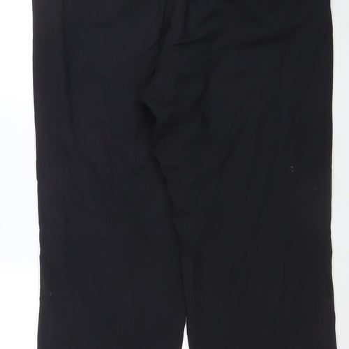Digel Men's Black Wool Blend Regular Fit Dress Trousers W46