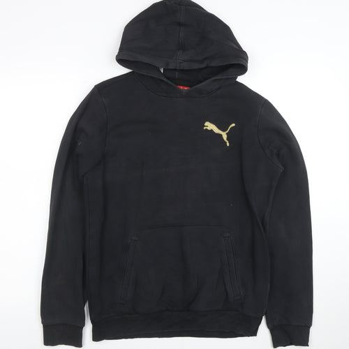 Puma Mens Black 2XL Pullover Hoodie Sweatshirt With Logo
