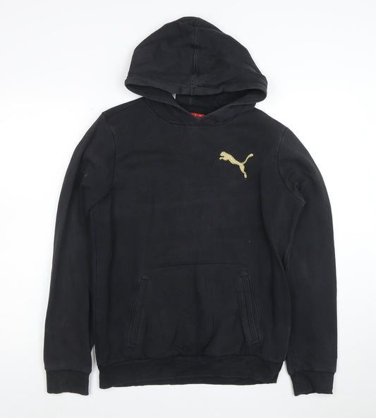 Puma Mens Black 2XL Pullover Hoodie Sweatshirt With Logo
