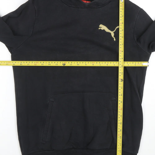 Puma Mens Black 2XL Pullover Hoodie Sweatshirt With Logo