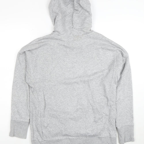 Adidas Men's Grey Pullover Hoodie Small Graphic Logo Sportswear