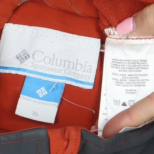 Columbia Mens Orange XL Soft Shell Outdoor Jacket Windproof