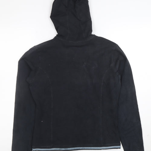 Nike Women's Black Full Zip Hoodie Size L Cotton Blend Sportswear