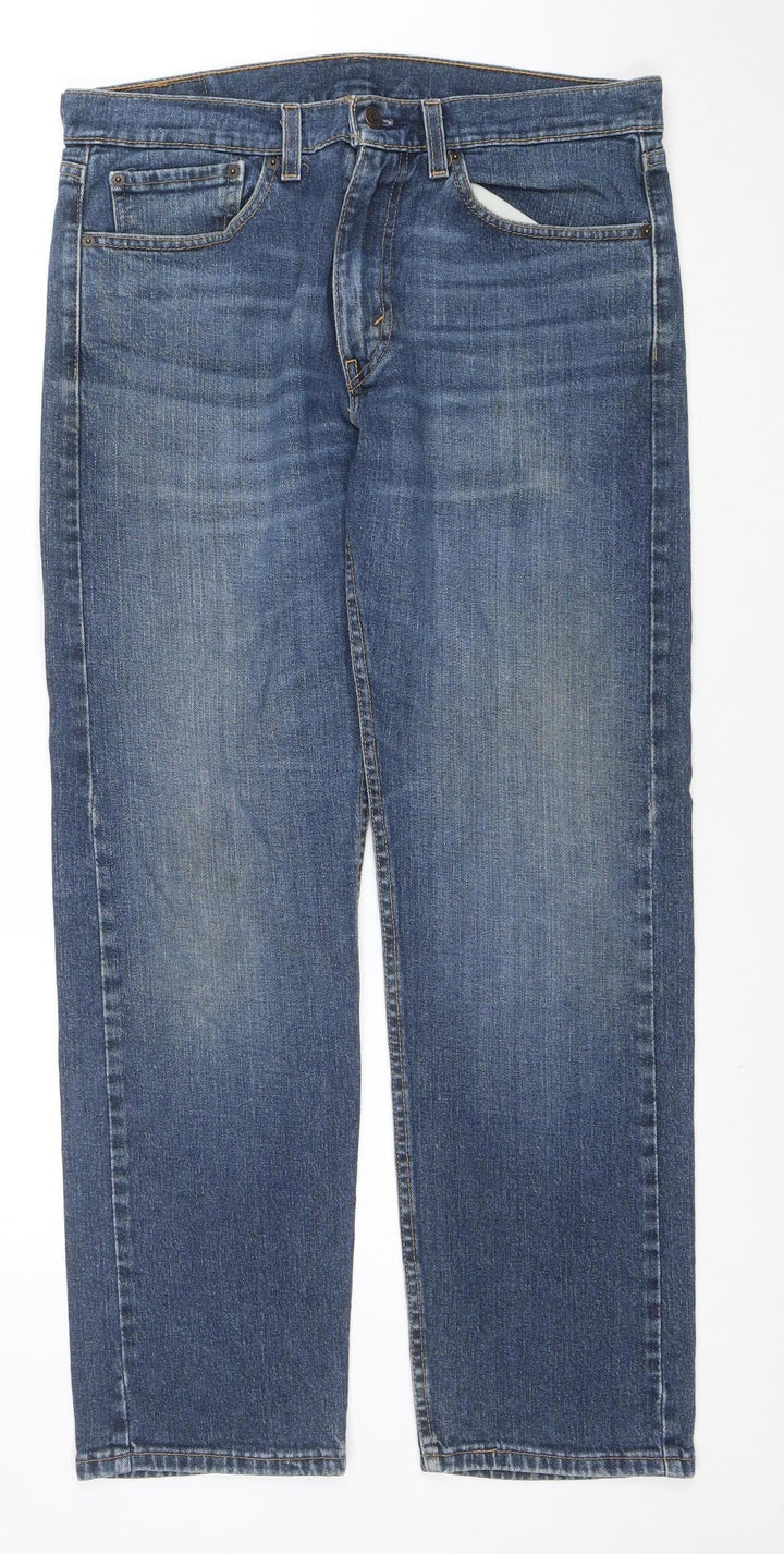 Levi's 505 Men's Blue Straight Denim Jeans 34W 30L Zip Fly