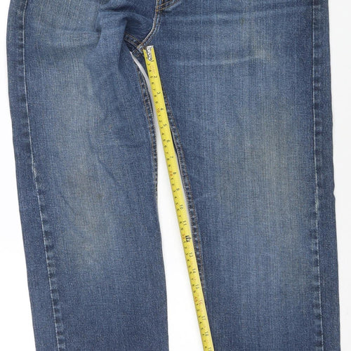 Levi's 505 Men's Blue Straight Denim Jeans 34W 30L Zip Fly