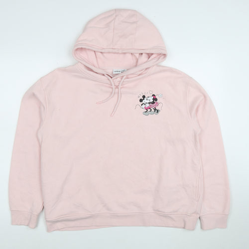 Disney Women’s Pink Minnie Mouse Pullover Hoodie Size M