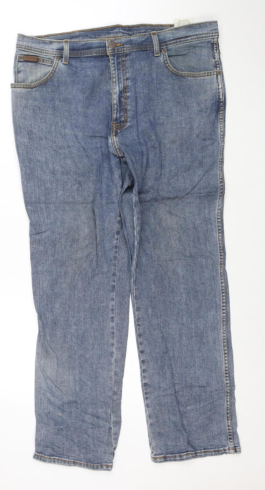 Wrangler Men’s Blue Texas Stretch Regular Straight Jeans W38 L30