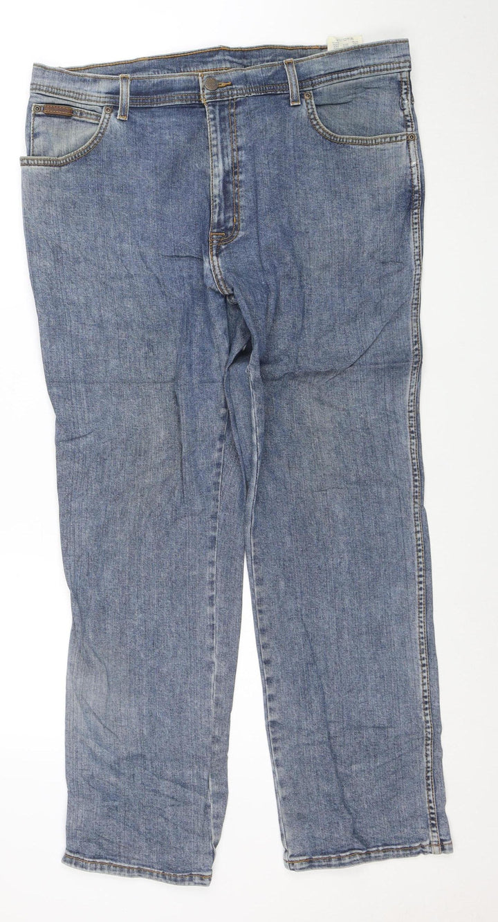 Wrangler Men’s Blue Texas Stretch Regular Straight Jeans W38 L30