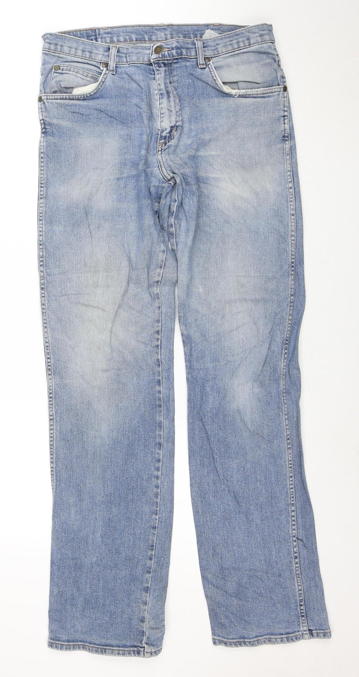 Wrangler Men's Blue Regular Fit Straight Denim Jeans W34 L34