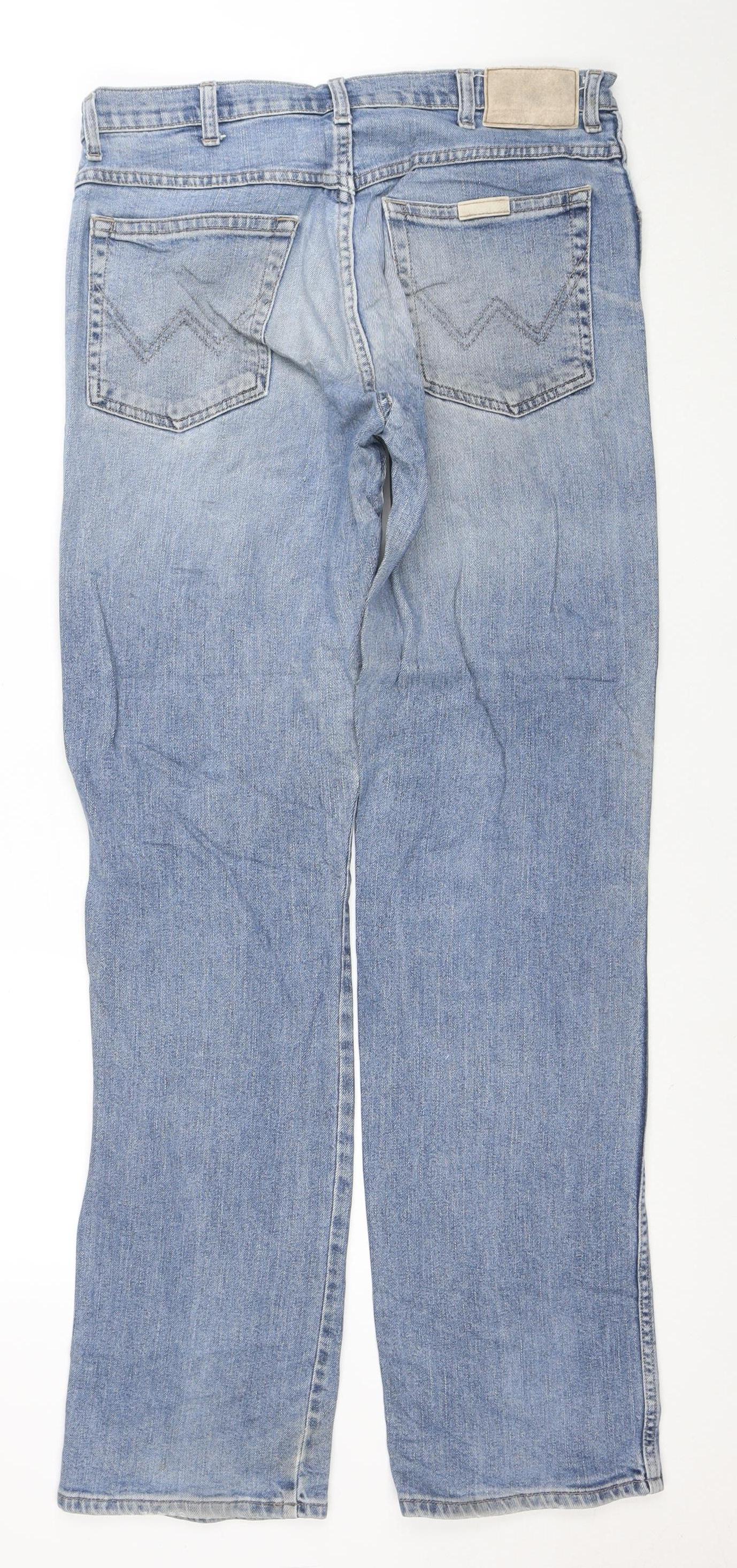 Wrangler Men's Blue Regular Fit Straight Denim Jeans W34 L34