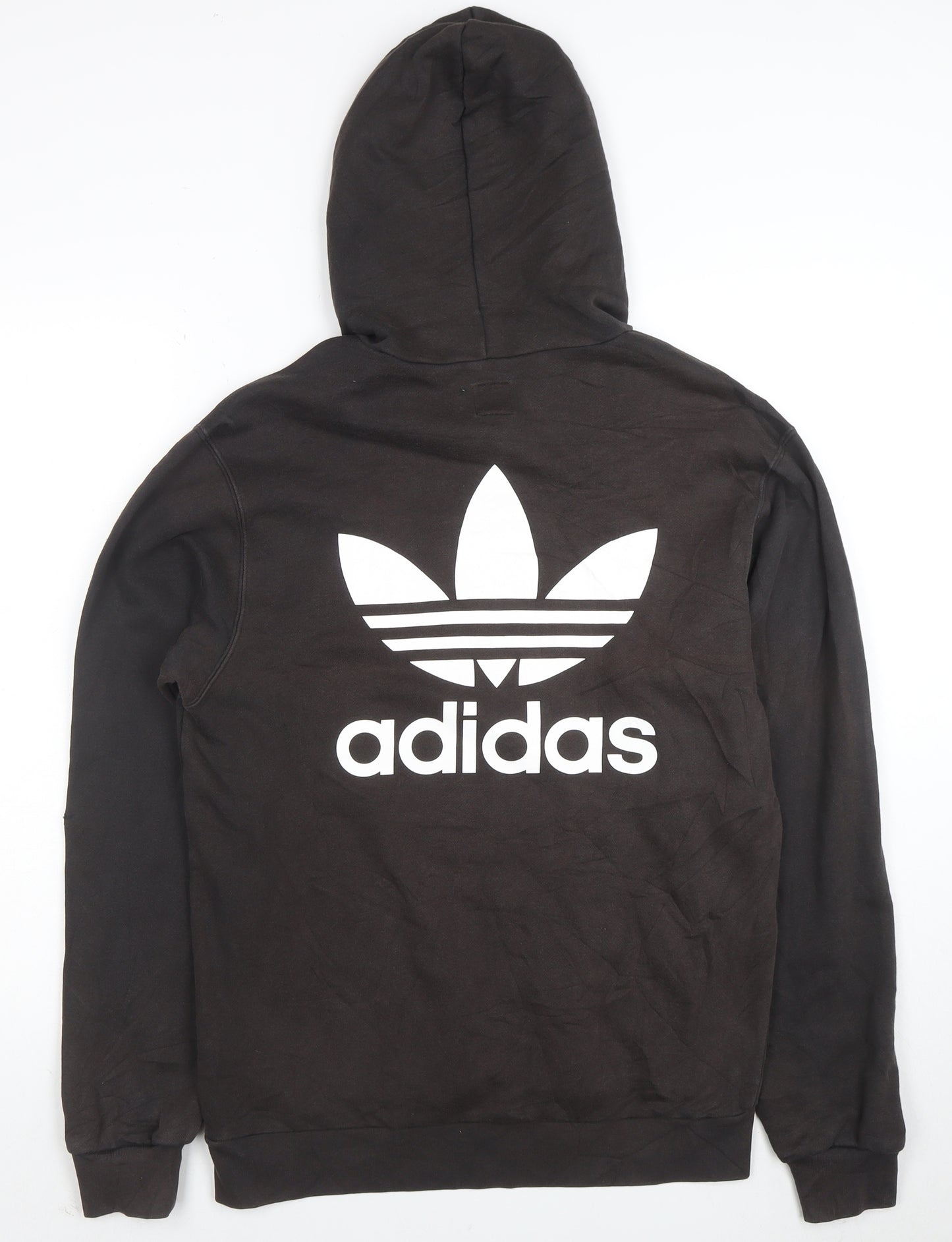 Adidas Men's Black Pullover Hoodie Size S Logo Fleece Sweatshirt