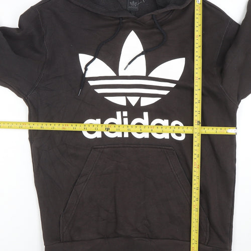 Adidas Men's Black Pullover Hoodie Size S Logo Fleece Sweatshirt