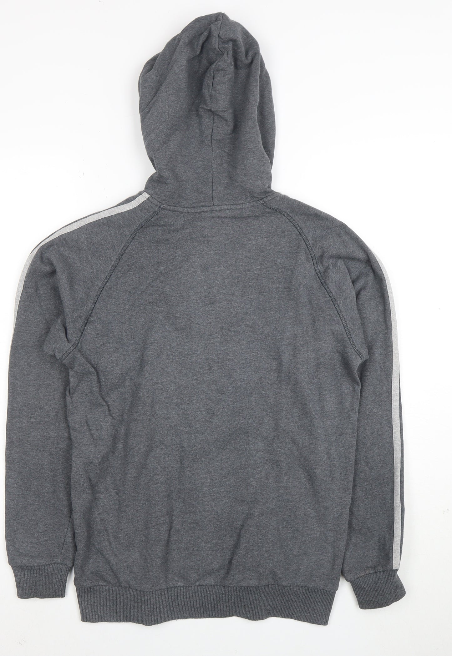 Adidas Boys Grey Full Zip Hoodie 13-14 Years Performance Essentials