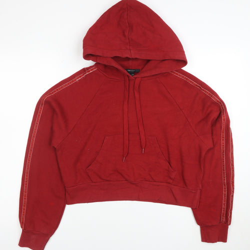 Forever 21 Women's Red Cropped Pullover Hoodie Size S