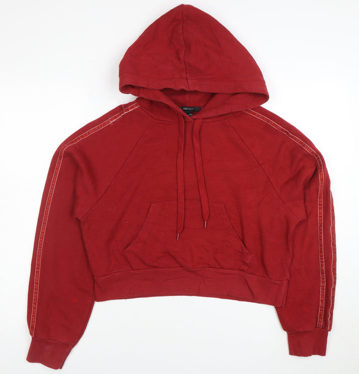 Forever 21 Women's Red Cropped Pullover Hoodie Size S