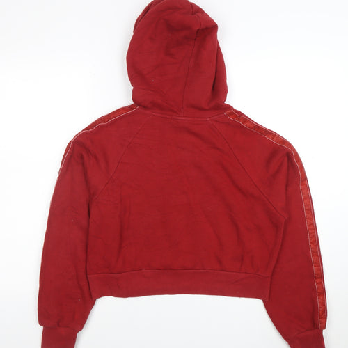 Forever 21 Women's Red Cropped Pullover Hoodie Size S