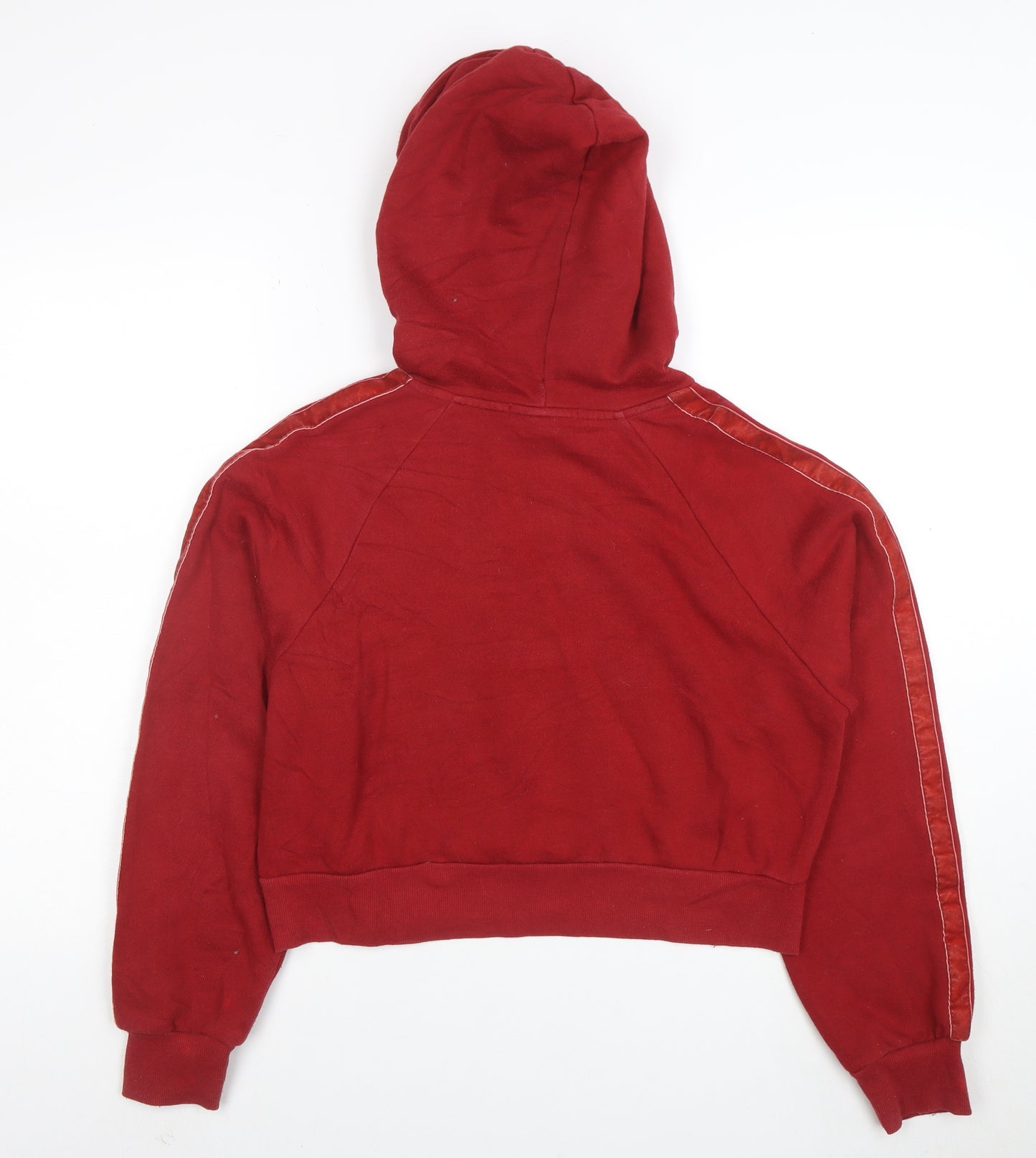 Forever 21 Women's Red Cropped Pullover Hoodie Size S