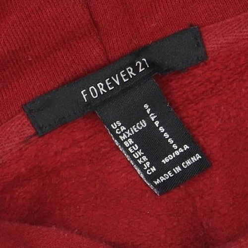 Forever 21 Women's Red Cropped Pullover Hoodie Size S
