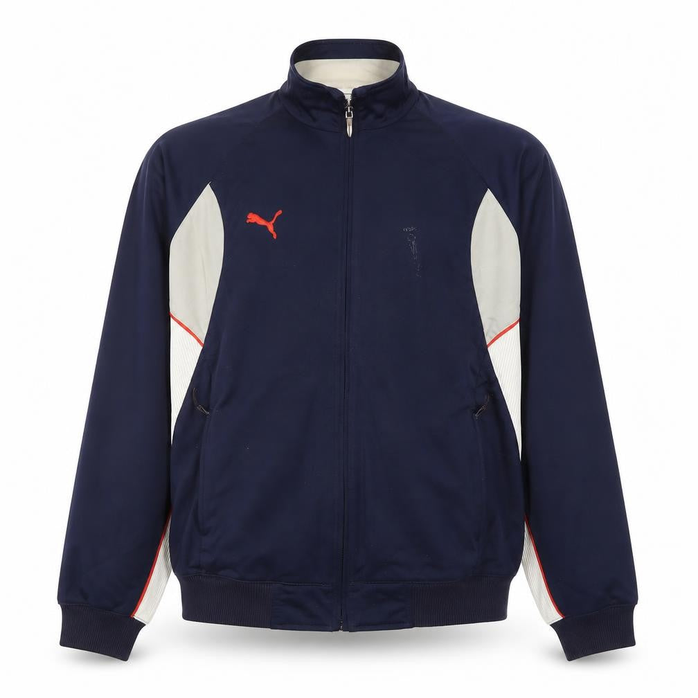 Front view of Puma Men’s Blue Full Zip Sports Sweatshirt XS