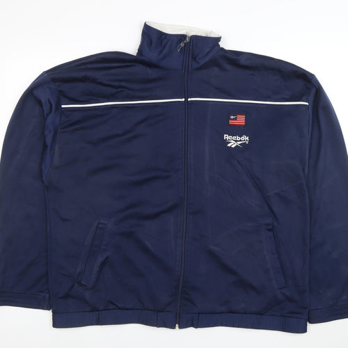 Reebok Men’s Blue Full Zip Sports Sweatshirt Size M