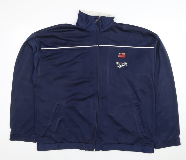 Reebok Men’s Blue Full Zip Sports Sweatshirt Size M