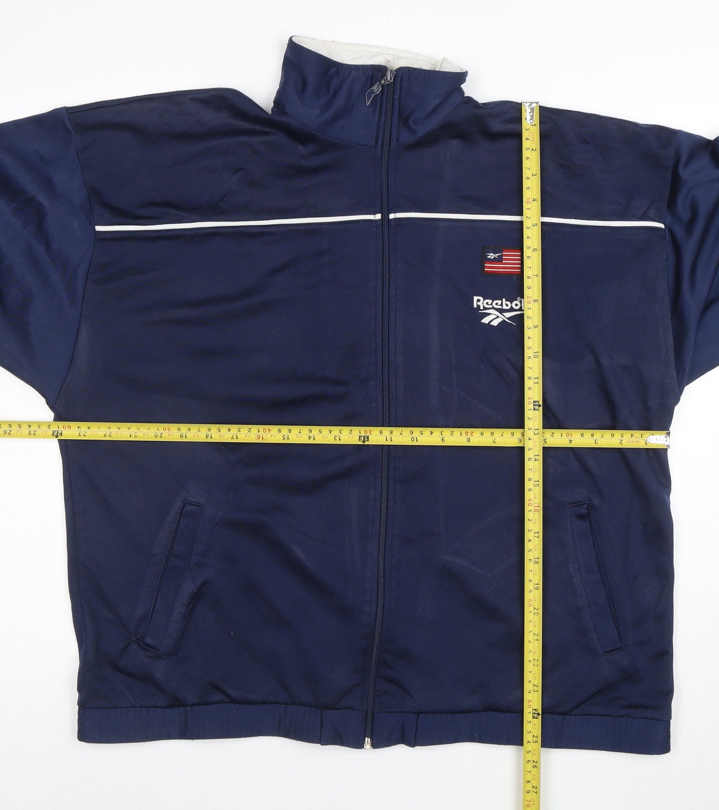 Reebok Men’s Blue Full Zip Sports Sweatshirt Size M