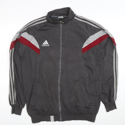 Adidas Men's Grey Full Zip Sports Sweatshirt XL
