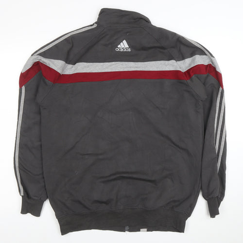 Adidas Men's Grey Full Zip Sports Sweatshirt XL