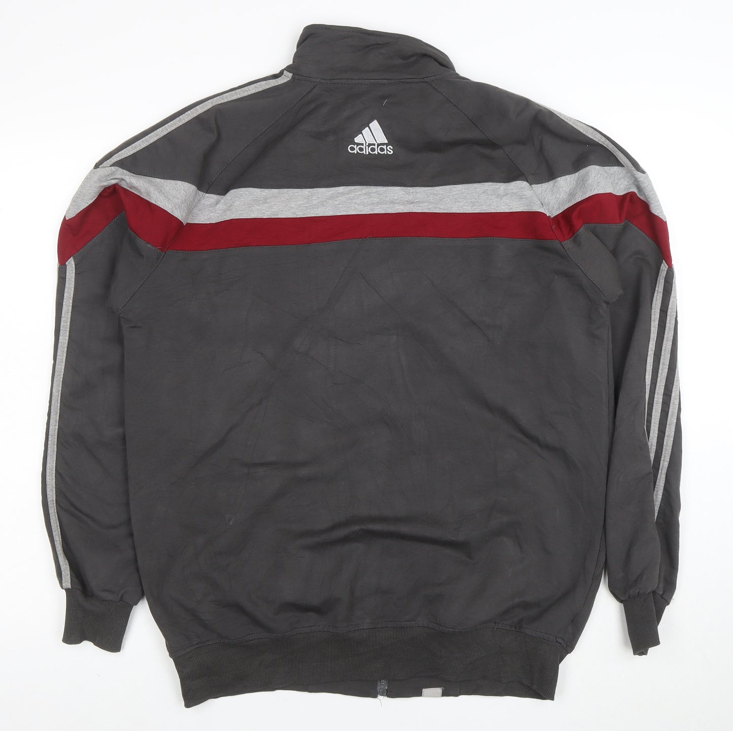 Adidas Men's Grey Full Zip Sports Sweatshirt XL