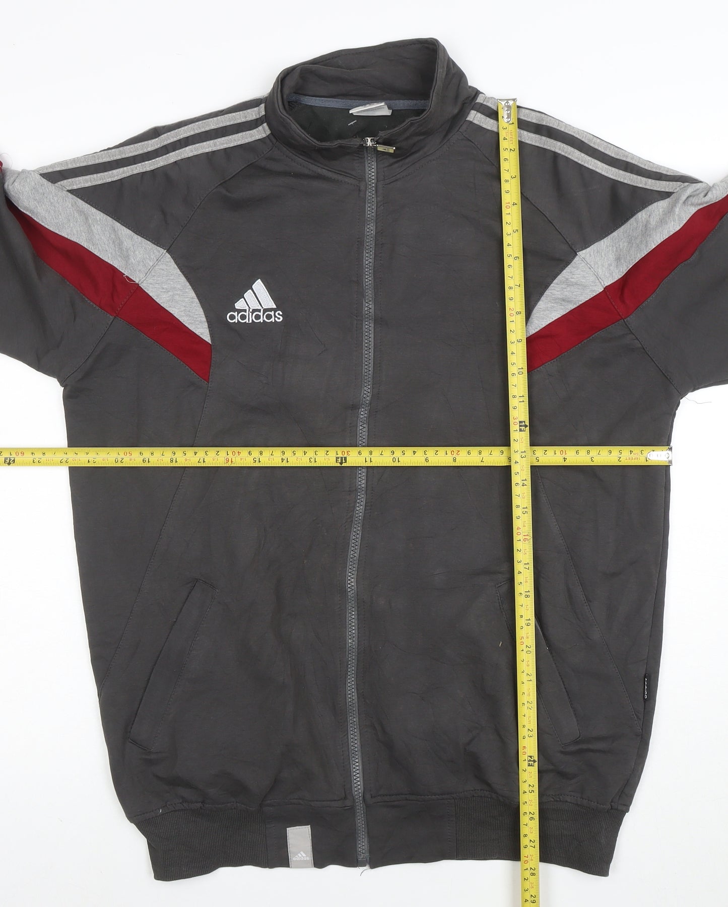 Adidas Men's Grey Full Zip Sports Sweatshirt XL